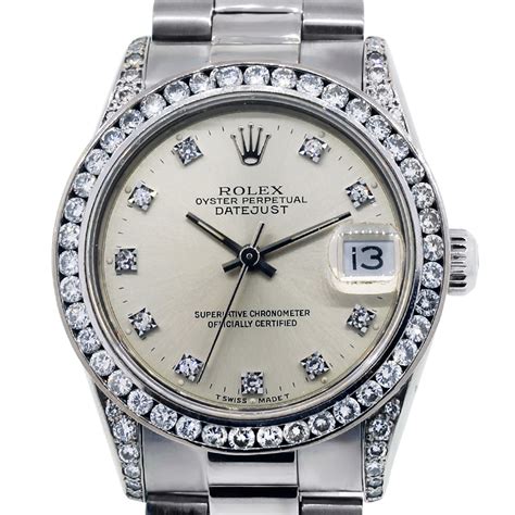 white gold Rolex watch